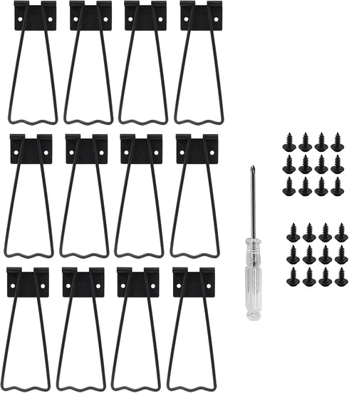 12 Pcs Easel Back, 4.33" Iron Picture Frame Easel Back - Reliable Photo Frame Stand with Screws & Screwsdriver for Crafts and Art Frames (Black)...