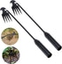 Weed Puller Tool Garden Weed Pulling Tool Portable Garden Weeder Tool Uprooting Weeding Tool 4 Teeth Manganese Steel Forged Hand Weeder for Vegeta...
