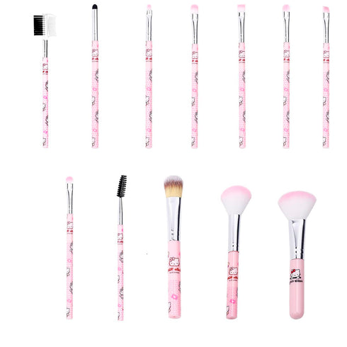 Brushes Set, Kitty Cat Makeup Brushes Set - 12pcs Kitty Cat Gift Makeup Brush Set for Girl And For Hello, Kitty Fans...