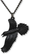 Black Raven Black Crow Gothic Pewter Pendant Necklace...