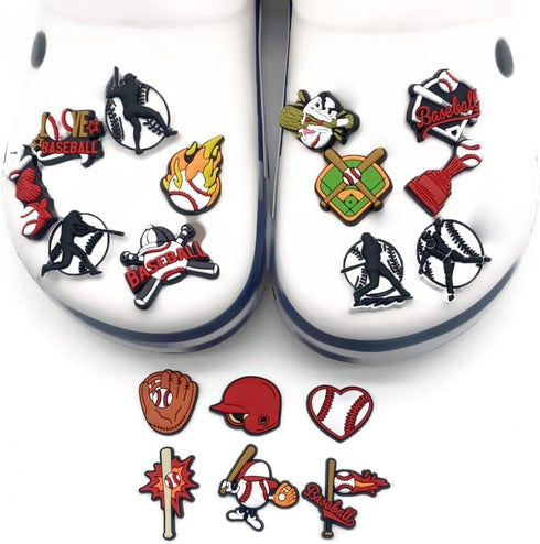 lovinglove Sports Shoe Charms for Clog Shoe Decoration,Baseball Volleyball Softball Soccer Football Basketball Hockey Shoe Charms Accessories Pack...