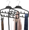 FairyHaus Belt Hanger Organizer 2 Pack, Non Slip Tie Rack Holder, Durable Hanging Closet Accessory Hooks for Belts, Ties, Jewelry, Scarves, Black...