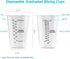 50pcs 8oz Graduated Clear Plastic Measuring Cups with Wooden Stirring Sticks for Mixing Paint, Pigments, Epoxy Resins, Resins...