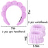 Spa Headband for Washing Face Wristband Set Sponge Makeup Skincare, Terry Cloth Bubble Soft Get Ready Hairband for Women Girl Puffy Padded Headwea...