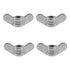 Maxmoral 4PCS M10 Wing Nut 304 Stainless Steel Butterfly Nut Hand Twisted Fastener Hardware Parts for Mechanical Electronic Furniture Decoration...