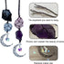 Handmade Crystal Window Car Hanging Ornaments Rear View Mirror Car Decor Celestite Green Fluorite Clear Quartz Amethyst Decorative Raw Stone Heali...