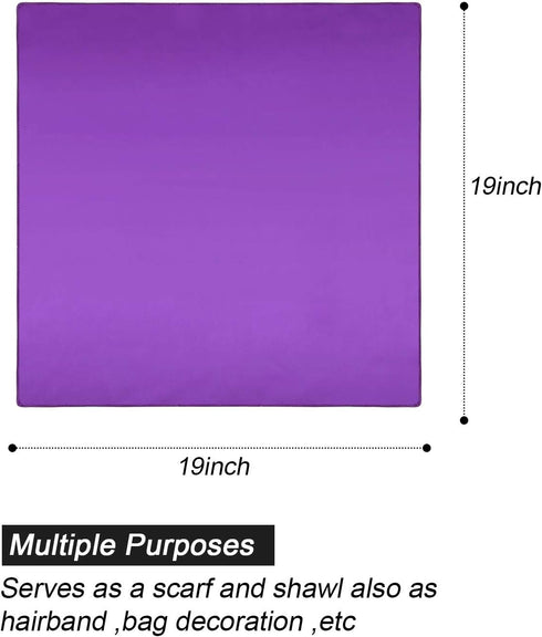 SATINIOR 15 Pieces Women Square Neck Scarf Mixed Solid Colored Neckerchief Head Wraps Scarf Bandana...