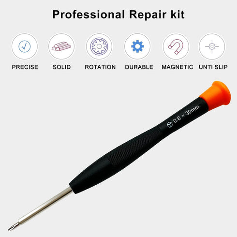 Screwdriver Set Compatible with iPhone Samsung Macbook, Phillips #000 1.5mm, P2 Pentalobe Screwdriver, Tri-point Y000, T2 T5 T6 Torx, Suction Cup,...