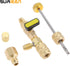 R410A R22 Valve Core Remover Installer Tool with Dual Size SAE 1/4 & 5/16 Port & Brass Adapter, Valve Core Removal Tool for R410 R32 R22 R12 R407 ...