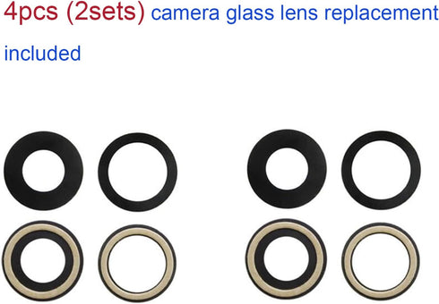 4pcs (2 Sets) OEM Rear Back Camera Glass Lens Replacement for iPhone 11 with Adhesive Preinstalled and Replacement Repair Tools Kit Set (4pcs Came...