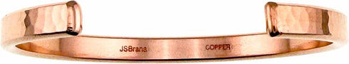 John S. Brana Hammered Copper Cuff Bracelet - Lightweight - 100% Uncoated Solid Copper...