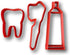 Tooth, Toothbrush, and Toothpaste Cookie Cutter (Set)...