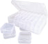 Small Bead Organizers, 19 Pieces Plastic Storage Cases Mini Clear Bead Storage Containers Boxes with Hinged Lid and Large Rectangle Organizing Box...