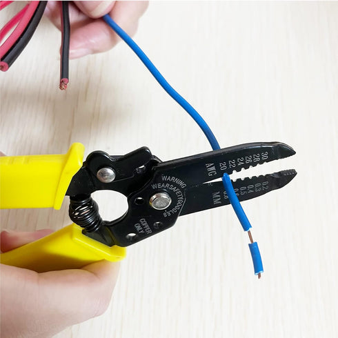 Professional Wire Stripper Wire Cutter Precision Multi-Function Hand Tool for 20-30 AWG Solid Wire & Stranded Wire, 6.5 Inch Wire Stripping Tool, ...