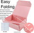 Upgrade 1PCS Pink Gift Box 9.5x7x4 Inches, Sturdy Gift Box with Lid for Gift Packaging, Foldable Magnetic Closure Storage Boxes, Bridesmaid propos...