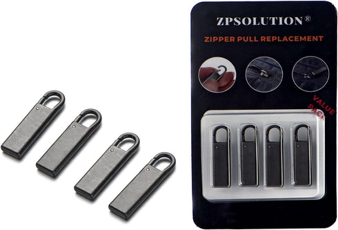 Zpsolution Zipper Pull Replacement Metal Zipper Handle Mend Fixer for Luggage Suitcases Bags...