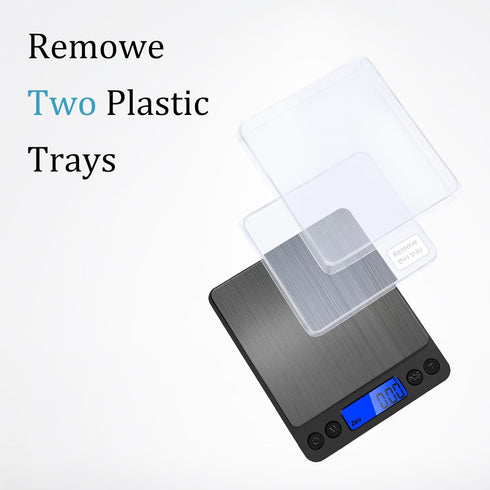 NEXT-SHINE Gram Scale, Weighs Up to 500g (0.01g), Mini Pocket Size Digital Coffee Espresso Scales with 2 Plastic Trays...