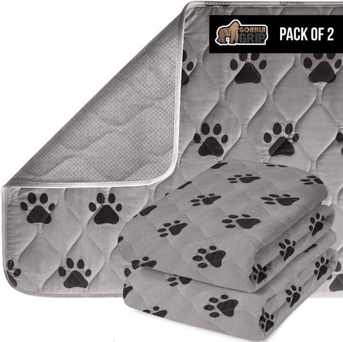 Gorilla Grip Washable Puppy Pads, Slip Resistant Dog Crate Mat, Waterproof Cloth Pee Pad for Training Puppies in Playpen, Reusable Pet Incontinenc...