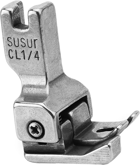 Othmro 1Pcs Industrial Sewing Machines CL Left Side Edge Guide Compensating Presser Foot Metal Presser Feet Sewing Presser Foot 1/4inch for Replac...