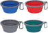 Collapsible Portable Silicone Big Dog Bowls,2 Pack,34 oz/Each Bowl,Silicone Basic Bowl with Plastic Rim and D-Ring,Foldable Travel pet Feeder,Port...