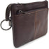 Women Genuine Leather Coin Pouch Zip Mini Purse Wallet Key Chain 3 Zipper...