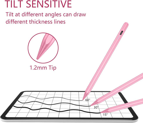 Stylus Pen for iPad 2018-2022 with Palm Rejection&Tilt, Apple Pencil for iPad 10th/9th/8th/7th/6th Generation, for iPad Pro 11/for iPad Pro12.9 3/...