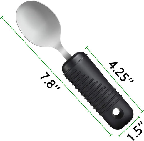 YPC Adaptive Utensils,Easy Grip Silverware,Built-Up Fork,Spoon and Rocker Knife for Adults,Elderly,Arthritis,Tremors and Parkinsons,3 Piece Set...