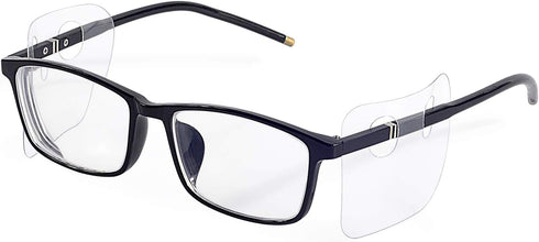 Touri 20 Pairs Clear Slip-On Protective Safety Side Shields for Glasses Fits Small to Medium Eyeglasses for Keeping Your Eyes Safe...