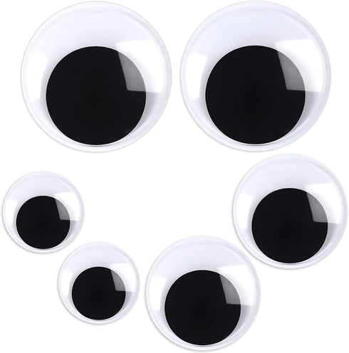 6 Pieces Googly Google Eyes Self Adhesive Googlie Craft Wiggle Eyes (2 Inches 3 Inches 4 Inches)...