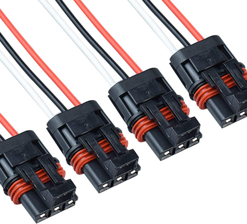 Pulse Power Plug Connector Pigtail Compatible with 18-24 Polaris Ranger XP 1000/RZR RS1 Pro General Pulse Bar Power Harness Connector 6 Pack White...