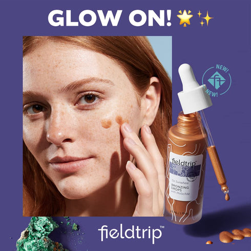 Fieldtrip Go Sunwhere Bronzing Drops with Malachite, Clean, Vegan & Cruelty-Free Skincare, 1oz...