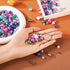 Cheriswelry 3000Pcs 4/6/8/10/12mm Imitation Pearl Acrylic Beads Dyed Round Loose Spacer Bead Kit for Necklace Bracelet Earring Jewelry Making Craf...
