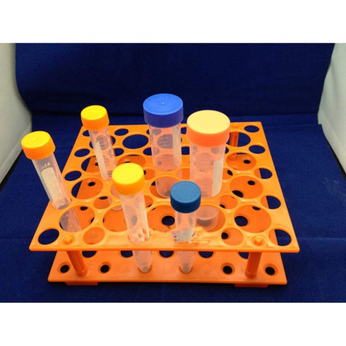 ULTECHNOVO Cleaning Supplies 15ml/50ml Tube Racks Detachable Tube Holder Scientific Experiment Accessory for Laboratory Holds 50, (Orange) Clear T...