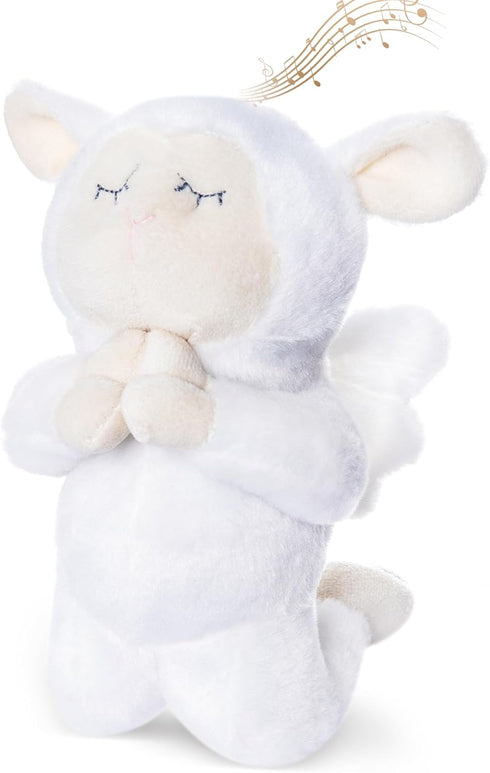 My OLi 7" Plush Prayer Lamb Plays Jesus Loves Me Praying Plush Lamb Soft Toy Stuffed Animal Bedtime Gifts for Baby Kids Girls Boys...