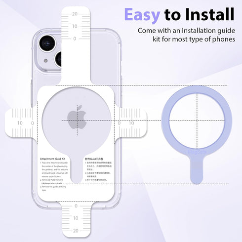 for MagSafe Ring, Compatible with MagSafe Sticker, 4 Pack Universal Magnetic Adapter Ring Compatible with Magsafe Accessories & Wireless Charging ...