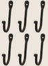 Colonial Tin Works Vintage Hand Forged Iron Classic Early American Plain Hook Black Set of 12 (Set of 12)...
