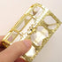 Fdit 12pcs Square Treasure Chest Shape Wedding Candy Box Chocolates Container Jar Decoration Gift for Children's Day Wedding Party (Gold)...