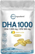 Omega 3 Fish Oil DHA Supplements 1000mg with EPA 500mg, 200 Softgels – Lemon Flavored, Burpless (Enteric Coated) | Deep Sea Fresh Fish, Wild Caugh...