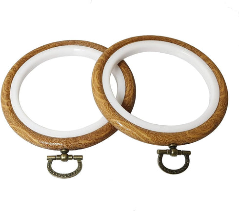 Longdex Embroidery Hoop Ring 2PCS 4 Inch Round Embroidery Hoop Cross Stitch Display Circle Frames for Sewing and Ornaments...