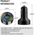 66W Fast Car Charger, 4-Port USB, Smart Power Charger Adapter with Voltmeter, Compatible Most Smartphones...