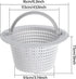 6" above Ground Pool Skimmer Basket Thru-Wall Strainer Basket Filter Basket with Handle to Clean Leaves and Debris (2)...