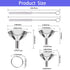 Kitchen Funnels Set for Bottles, 3pc Small/Medium/Large Food Grade Stainless Steel Metal Funnels with 2 Cleaning Brushes for Liquids, Essential Oi...