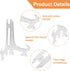 12 Pieces 5 Inch Clear Plastic Easels Plate Display Stands Holders Picture Easel for Weddings, Home Decoration Birthdays...