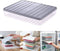 Food Storage Bin Vegetable Organizer with Lid Clear Fridge Crisper Keep Food Fresh BPA Free Kitchen Organizer Bins (Grey-L-SIZE with MAT)...