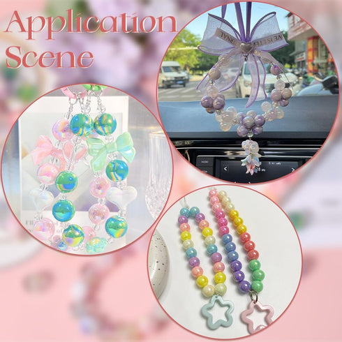 SUNNYCLUE 72Pcs Bubblegum Beads Bulk 16mm Round Beads Chunky Bead Colorful Transparent AB Color Iridescent Beadable Pen Beads Opaque Rainbow Bead ...
