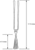 Fenghuangwu Curtain Tiebacks Tassel Tie-Backs, Rope Curtain tie Backs Handmade Curtain Holdbacks Made from Polyester (Silver, 4p)...