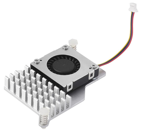 Active Cooler for Raspberry Pi 5, Combines a Temperature-Controlled Blower Cooling Fan and an Alumium Heatsink and Thermal Pad to Accelerate Heat ...