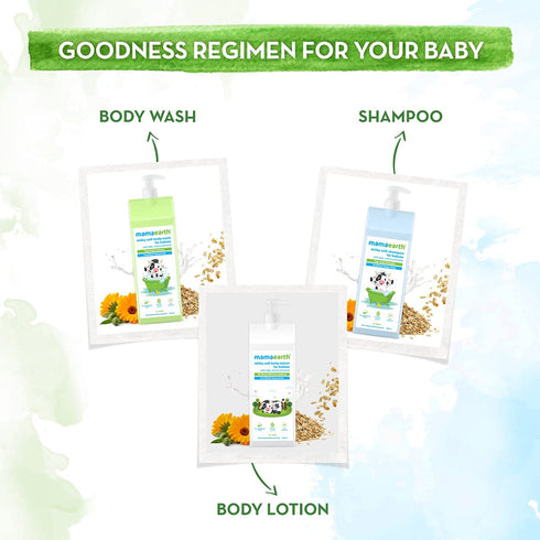MAMAEARTH Baby Milky Soft Shampoo | Gentle Cleansing with Oats Milk & Calendula | Nourishing for Healthy Hair & Scalp | Tear-Free & Paraben-Free |...