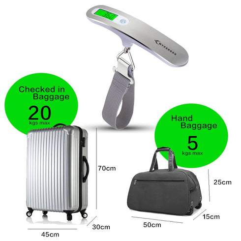 MYCARBON Digital Luggage Scale - High Precision Hanging Scale 110 lb/50KG with Backlit Display, Perfect for Travel and Home...