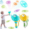 Outdoor Toys, Flying Disc Launcher Toy, 2 Disc Launchers with 16 Discs, Outside Toys for Kids Ages 4-8, Fun Family Outdoor Game,Summer Gifts for A...